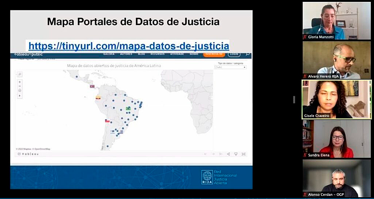 Mapa de Portales de Datos de Justicia