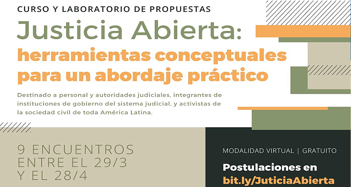 CURSO “JUSTICIA ABIERTA: HERRAMIENTAS CONCEPTUALES PARA UN ABORDAJE PRÁCTICO”
