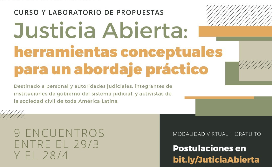 CURSO “JUSTICIA ABIERTA: HERRAMIENTAS CONCEPTUALES PARA UN ABORDAJE PRÁCTICO”