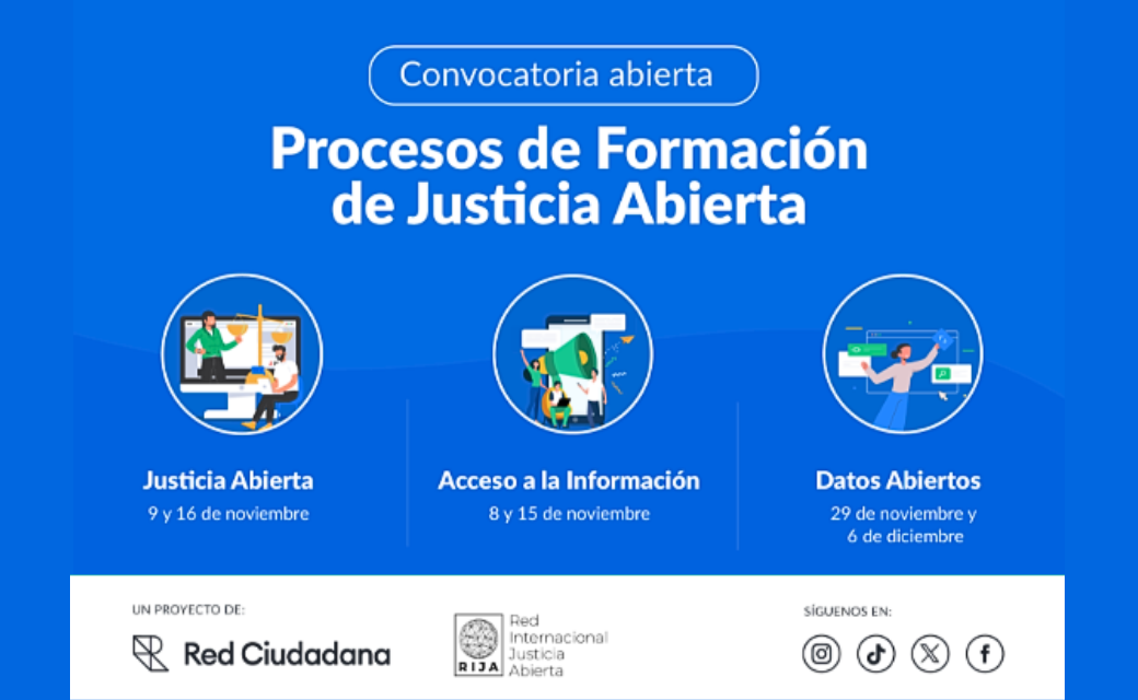 Inscripción abierta a los cursos virtuales en Justicia Abierta