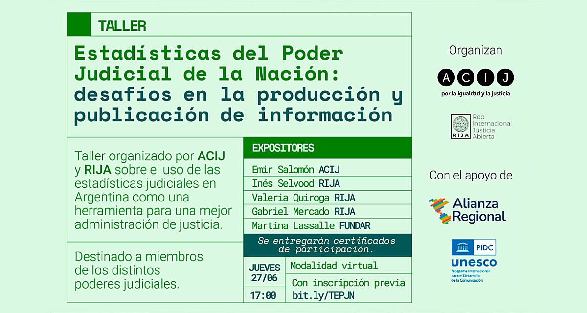 Taller sobre uso de estadísticas judiciales en la Argentina
