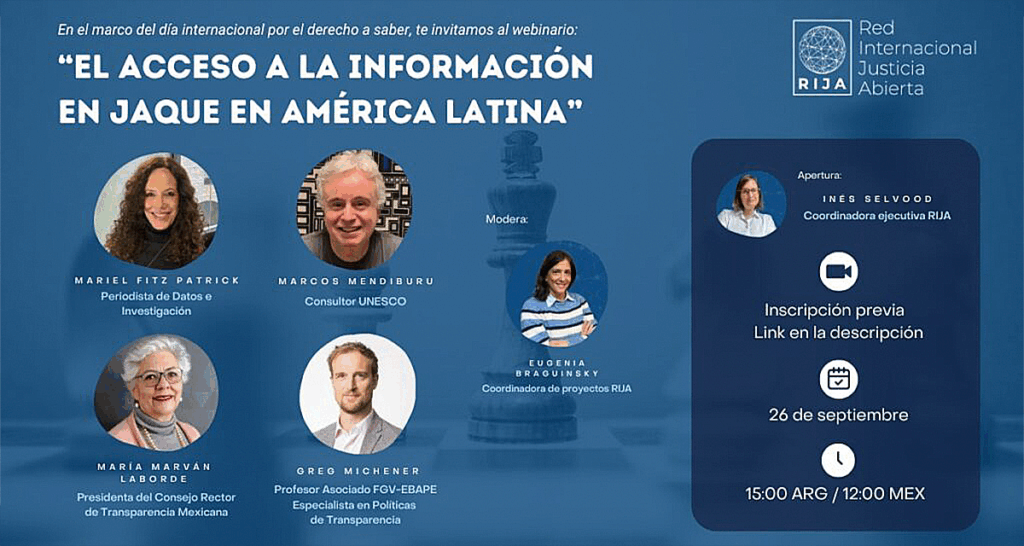 Webinario: El acceso a la información en jaque en América Latina
