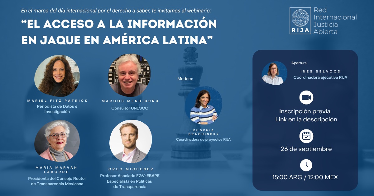 Webinario: El acceso a la información en jaque en América Latina