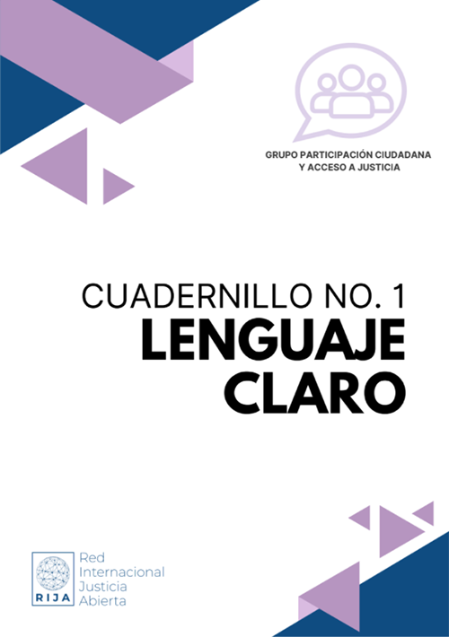 RIJA - Cuadernillo 1 - Lenguaje Claro